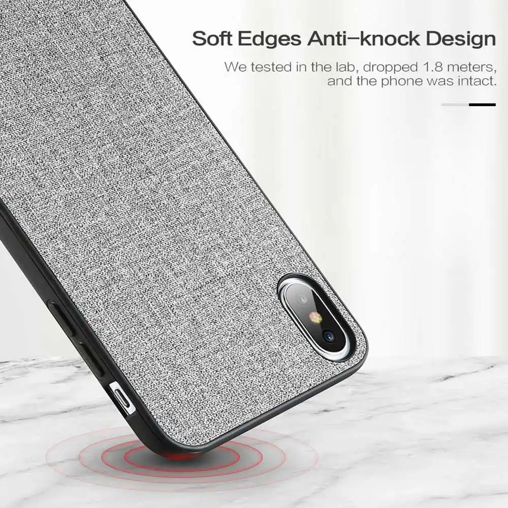 KISSCASE модный тканевый текстурный чехол для телефона Apple iPhone 11 2019 винтажный Чехол X
