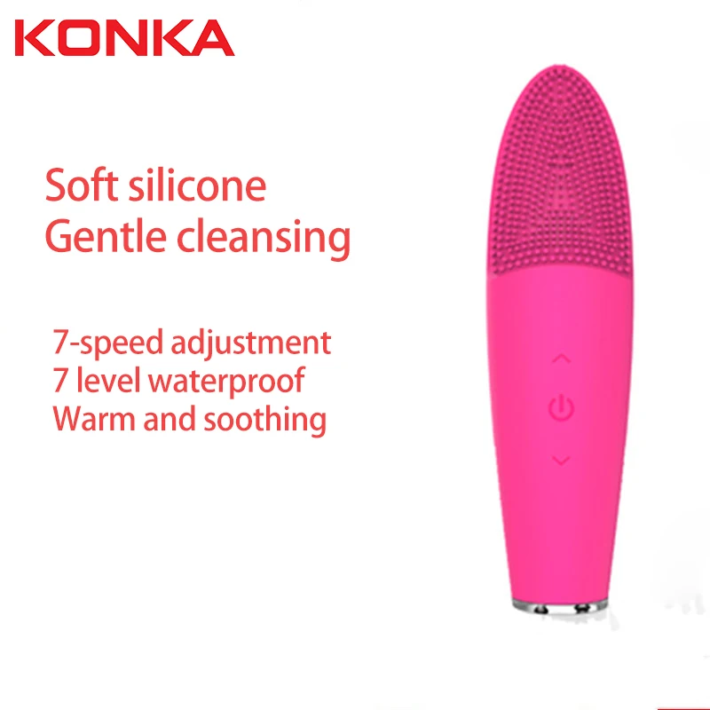 KONKA электрическая силиконовая щетка для чистки лица водонепроницаемый звуковой