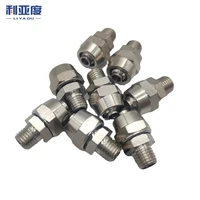 10pcs od pc4 6 8mm connector for hose tube connectors thread m5 m6 m8 m10 m12 m14 bsp quick pneumatic air pipe fittings