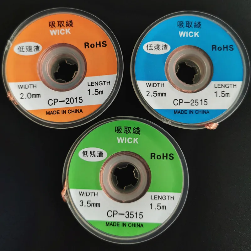 

1PC 1.5mm 2.0mm 2.5mm 3.0mm 3.5mm 1.5M/3.0M Welding Wires Desoldering Braid Solder Remover Wick Wire Repair Tool