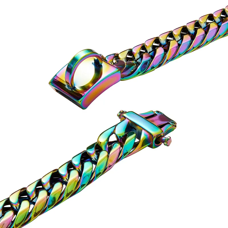 Ошейник для собак Pitbull тренировочный ошейник из кубинской цепи 18 К золота с