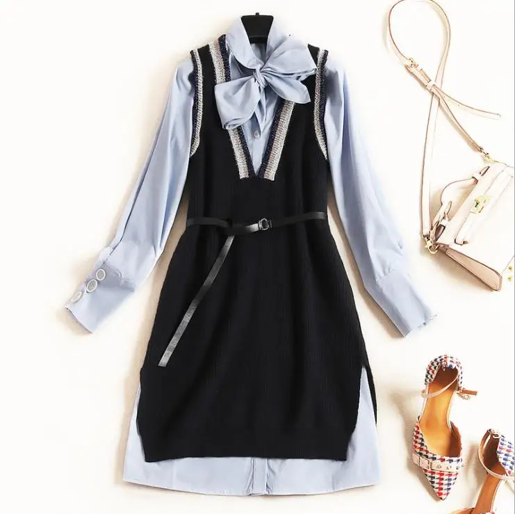 Новинка Осень 2019 Женская одежда в европейском и американском стиле рубашка с