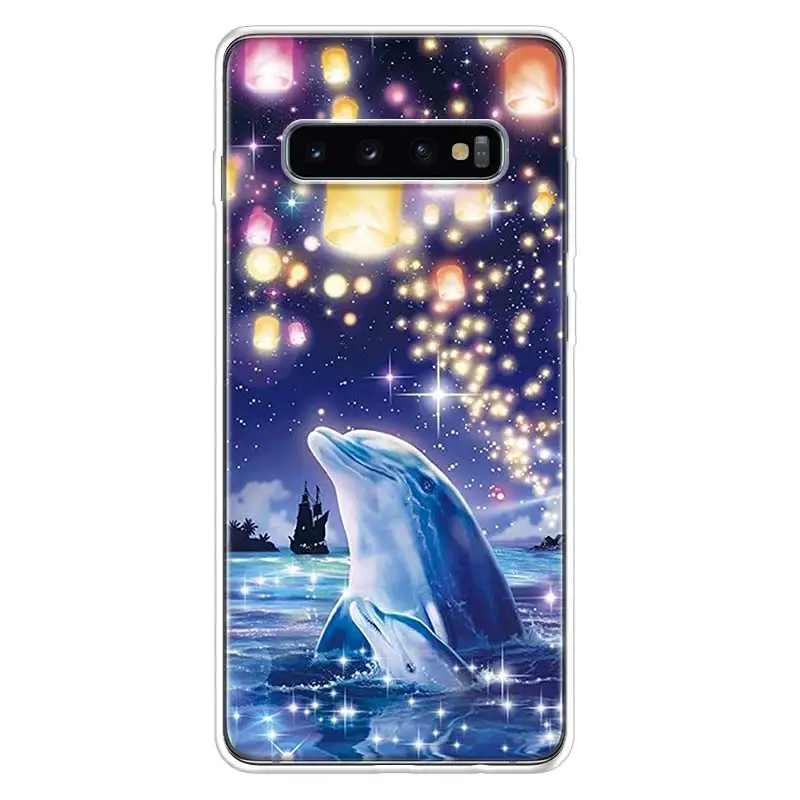 sea animal cute dolphin Phone Case For Samsung Galaxy A71 A51 A41 A31 A21S A11 A70 A50 A40 A30 A20E A10 A6 A7 A8 A9 Plus + Cas images - 3