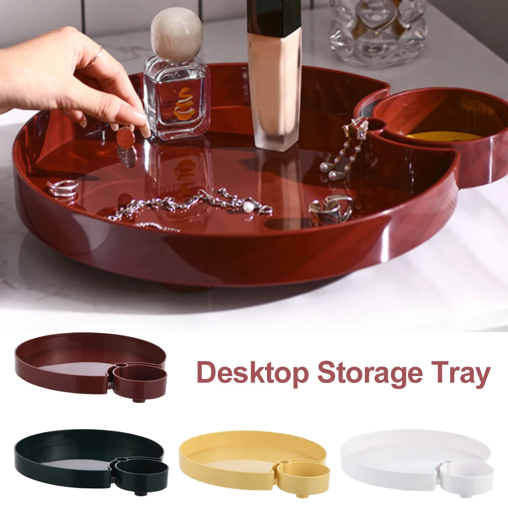 

Multifunction Desktop Storage Tray Cosmetics Makeup Jewelry Sundries Perfume Organizer Table Decor for Home Bedroom Kitchen