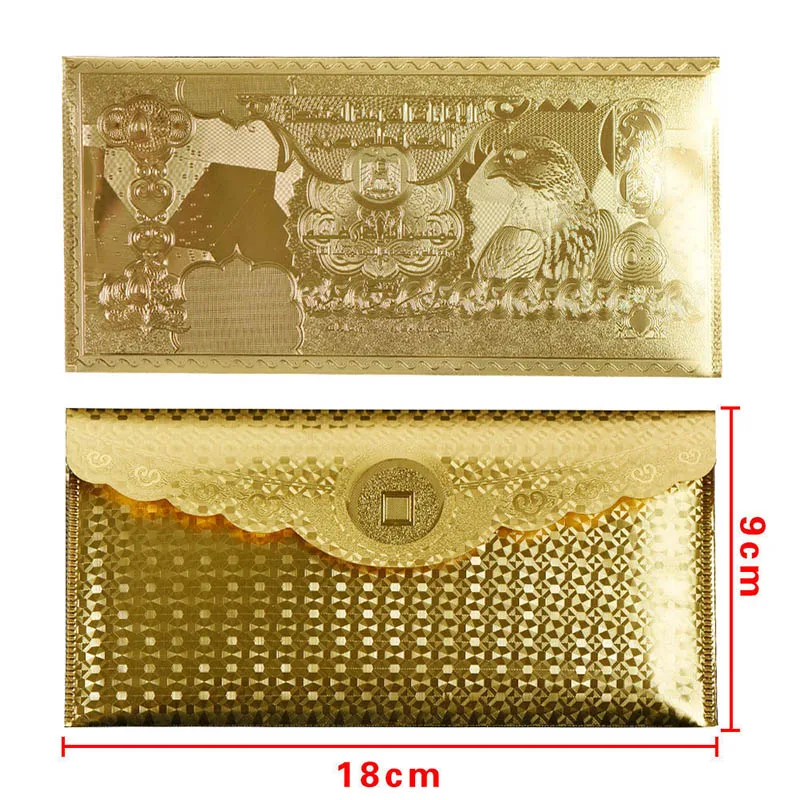 Недорогой Золотой держатель для банкнот WR искусственный реквизит в американском