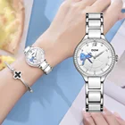 DOM Модные женские наручные часы с бриллиантами, керамический ремешок для часов, топ, роскошная брендовая одежда, женские кварцевые часы Geneva G-1271D-7MH