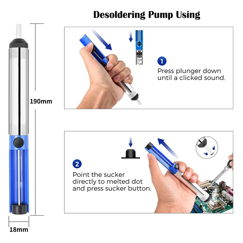 

10Pcs Electronics Soldering Iron Kit 110V 65W LCD Auto-Sleep Thermostatic Design Digital Portable Soldering Iron US Plug