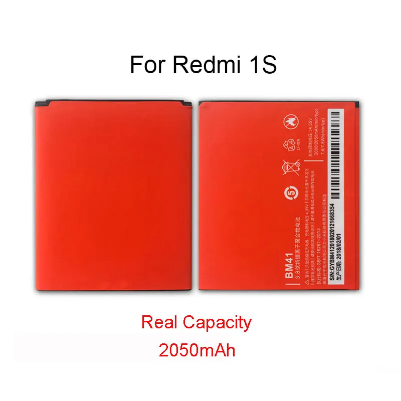 Оригинальная запасная батарея BM41 для Xiaomi 2A Redmi Hongmi 1 1S 2 перезаряжаемая телефонная