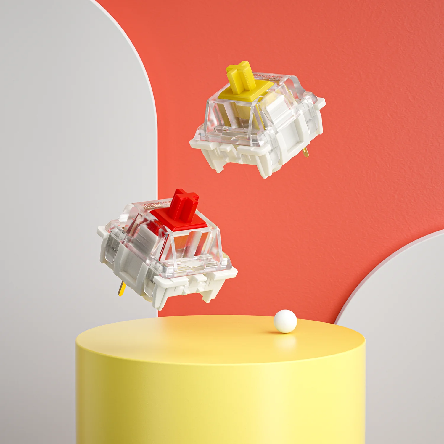 Переключатель Gateron Pro желтые красные коричневые прозрачные Серебристые