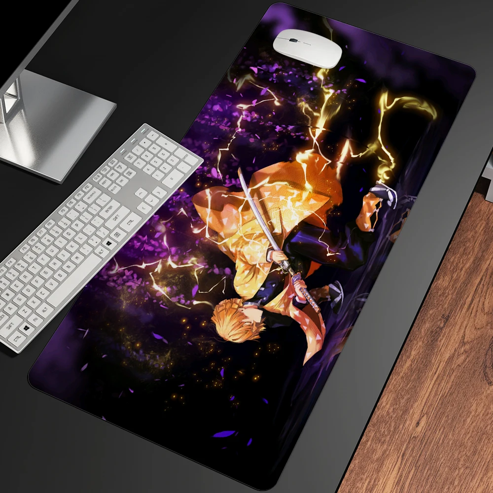 xl anime demon slayer mousepad hd printing computer gamers locking lock edge mouse pad xxl90x40cm keyboard pc desk pad csgo pad free global shipping