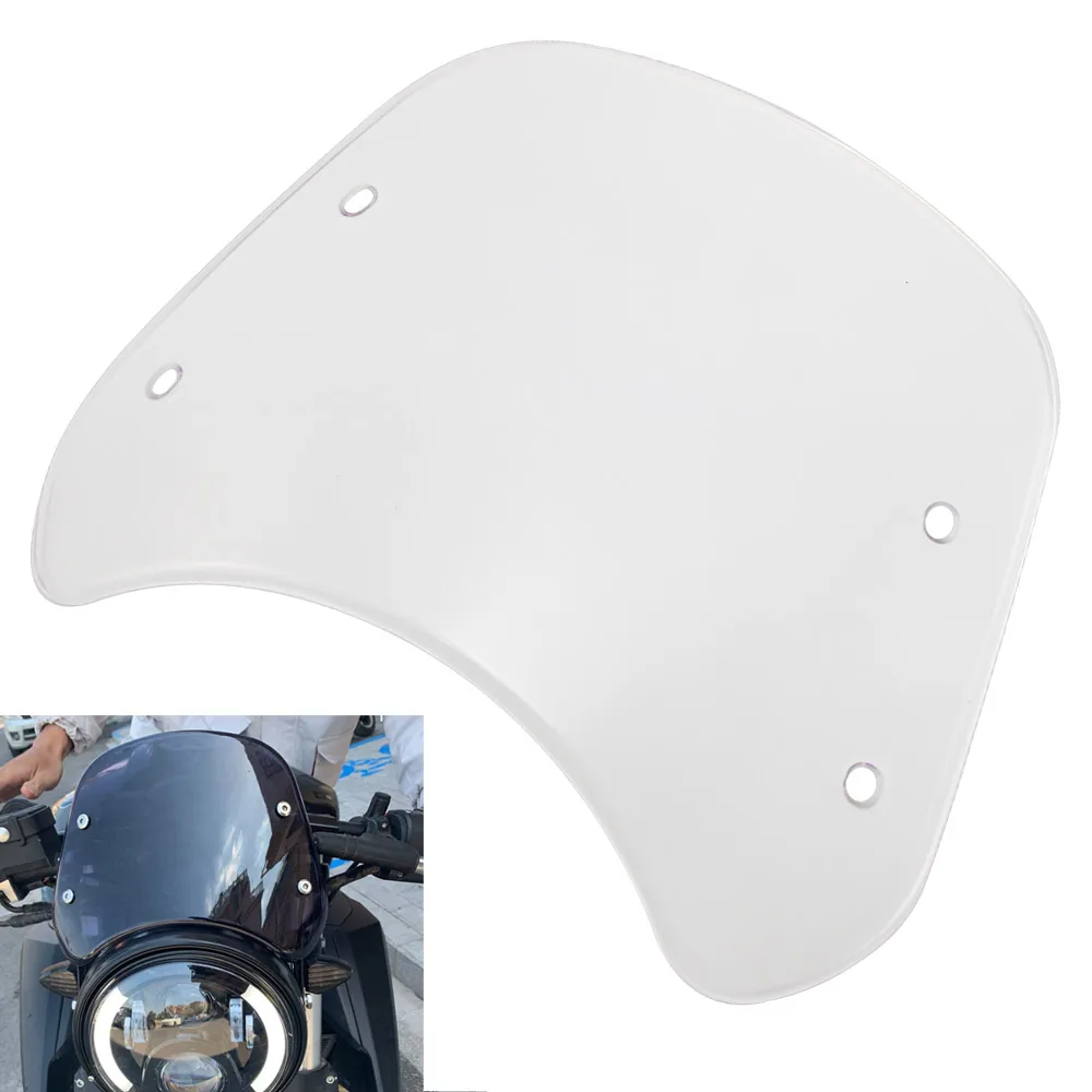 Прозрачный мотоцикл 7 дюймов винтажный компактный спортивный ветровой козырек