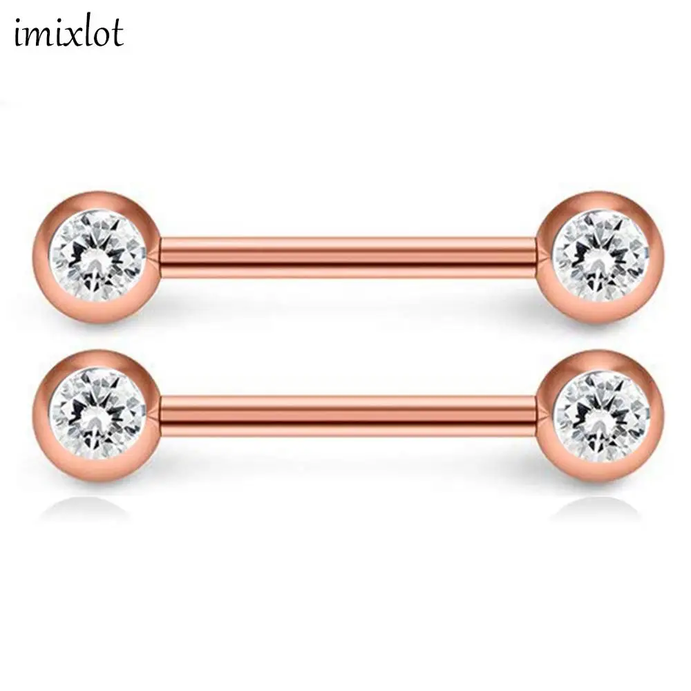 

imixlot New Perforated Tongue Nail Set Combination 19mm Stainless Steel Barbell Tongue Ring Unisex Human Body Piercing Jewelry