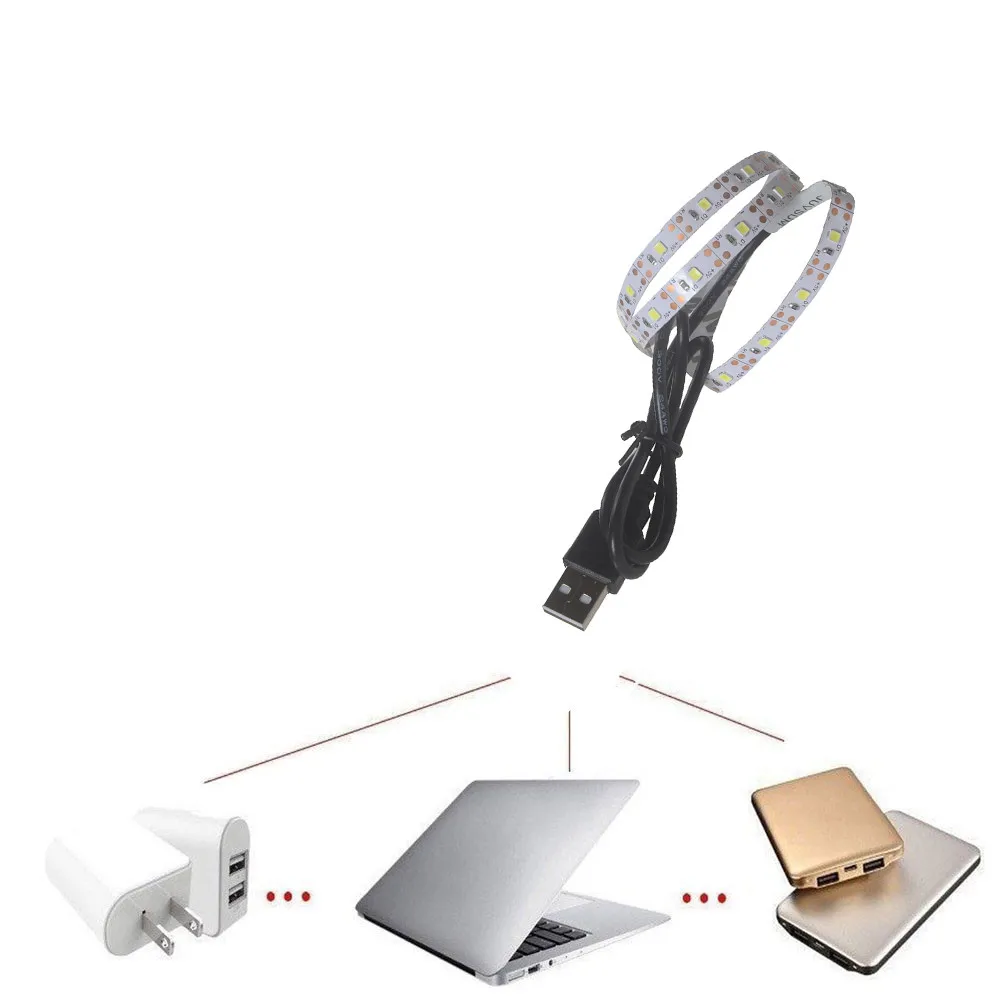 5 в 2835 30 SMD/50 см белый/теплый белый/синий Светодиодная лента для подсветки