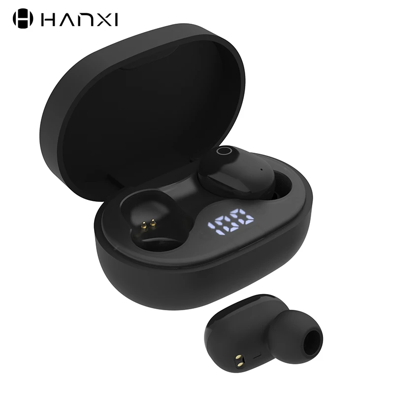 Беспроводные Bluetooth наушники мини светодиодный дисплей с сенсорным управлением