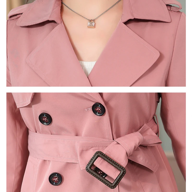 Женский свободный Тренч макси с поясом Корейская винтажная Ветровка цвета хаки и