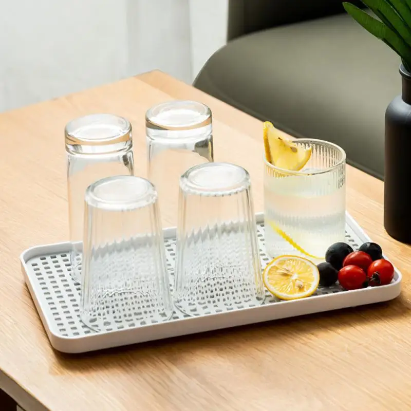 

Dish Drainer Tray Kitchen Stroage Drain Rack For Bowls Cups Cutlery Tea Tray Kitchen Double Layers Drainer Dryer Cups Organizer
