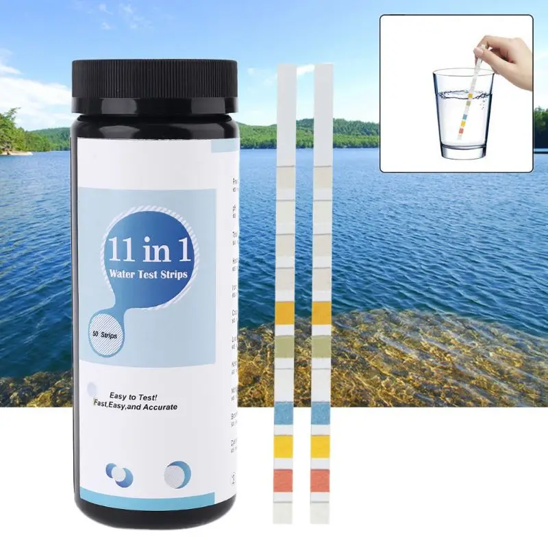 

50pcs Upgrade 14-in-1 Drinking Water Test Strip, Water And Tap Water Quality Test, Simple And Fast Hardness Test, PH, Bromine, N