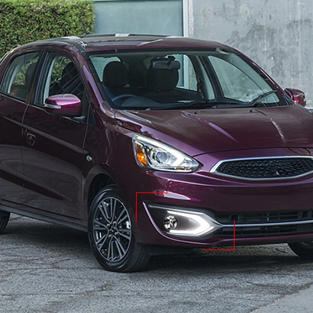 Автомобильный мигающий 1 комплект 12 В ABS для Mitsubishi Mirage 2016 2017 светодиодные дневные