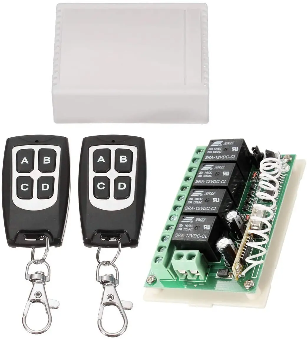 433Mhz Wireless Remote Switch Long Range DC 12V 4CH Channel Control Relay Receiver Module Transmitter Toggle | Обустройство дома