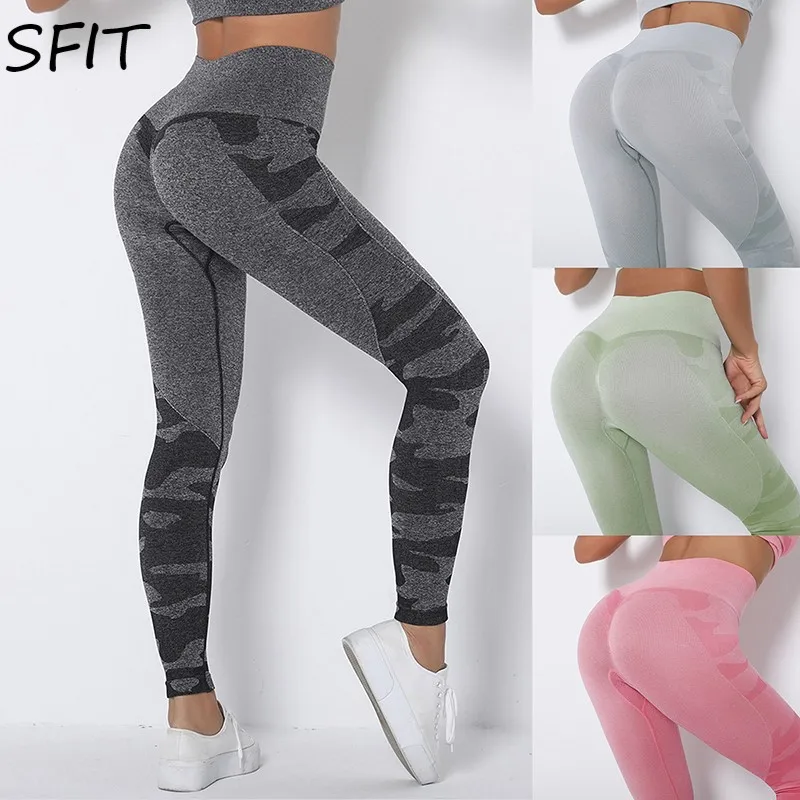 

SFIT Women Gym Yoga Seamless Pants Sports Clothes Stretchy High Waist Athletic Exercise Fitness Leggings Activewear Pants Женс