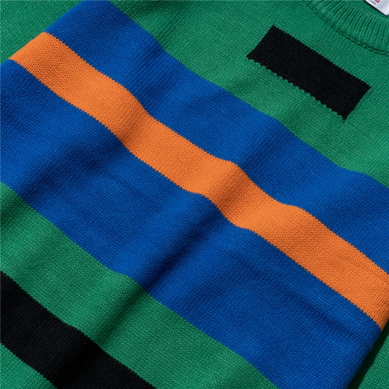 

Casual Men Sweater 2020 New Fashion Long Sleeve Autumn Winter Round Neck Streak Knittwear XL XXL Loose Soft Clothing Oversized