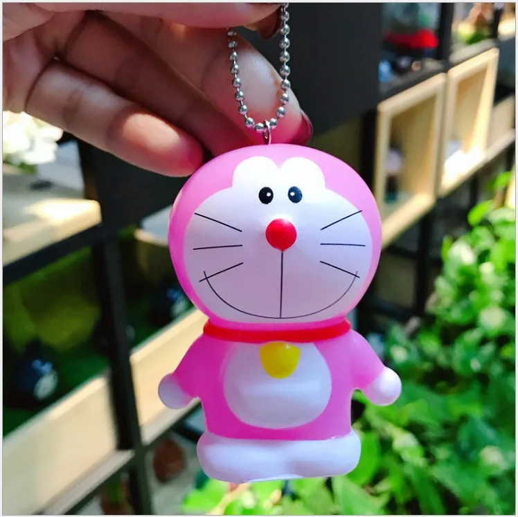 Милая мультяшная экшн-игрушка Figur doraemon кошка кукла маленькая подвеска маленький колокольчик женская сумка автомобильный брелок для ключей креативные подарки на день Святого Валентина - Цвет: 13