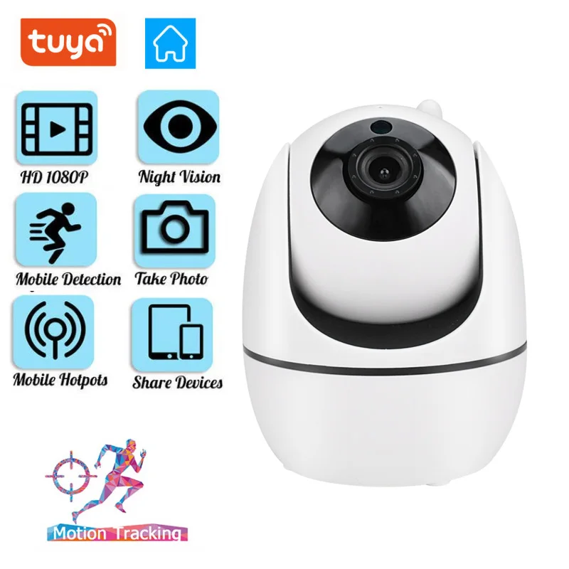 

Умная IP-камера Tuya с поддержкой Wi-Fi и функцией автослежения, 1080P