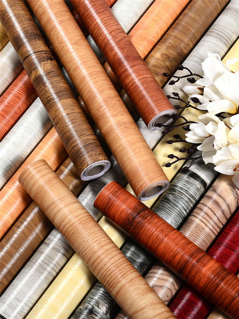 ПВХ водостойкие самоклеющиеся обои в рулоне мебельные шкафы виниловая