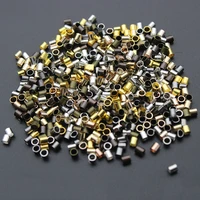 500pcs silver gold copper tube crimp beads end stopper spacer beads for jewelry making findings diy accessories supplies
