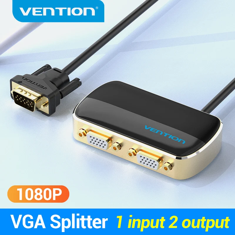 Vention VGA сплиттер 1 в 2 выход папа Женский аудио с кабелем питания для проектора