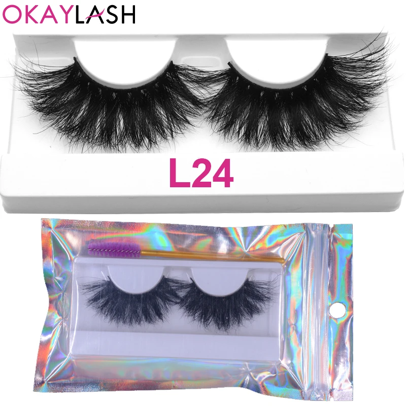 OKAYLASH 6d 8d 25 мм натуральные длинные настоящие норковые накладные объемные ресницы