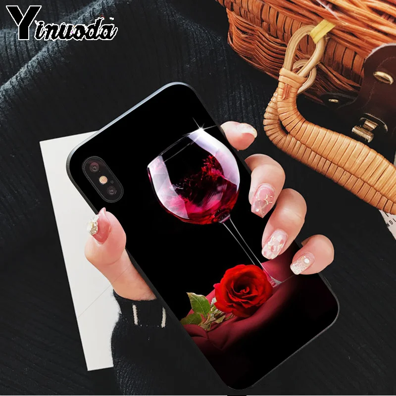 Yinuoda Coffee Wine Cup Novelty Fundas Phone Case Cover for Apple iPhone 8 7 6 6S Plus X XS MAX 5 5S SE XR 11 11pro