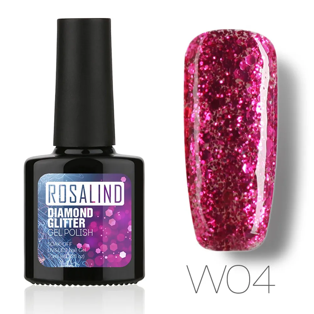 ROSALIND10ML бриллианты гель лак для ногтей Гель-лак УФ светодиодный голографический лак для ногтей лак для стемпинга
