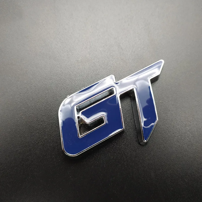 Ar Стайлинг 3D металлические GT эмблемы наклейки авто Хром Передняя решетка значок