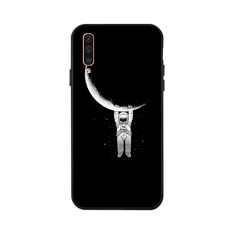 X061 Чехол для samsung A50 A70 A40 A30 A20 A10 M30 M20 M10 чехол с изображением Луны мягкий черный чехол для телефона с принтом чехол для samsung Galaxy A60 A20e - Цвет: X061