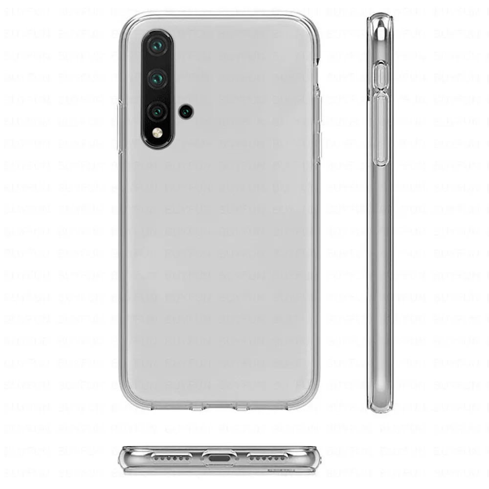 

360 Front+Back Phone Case For Huawei Nova 5T Soft TPU PC Cover On Honor 20 Honor20 Nove5 T 5 T Nova5t YAL-L21 Transparent Funda