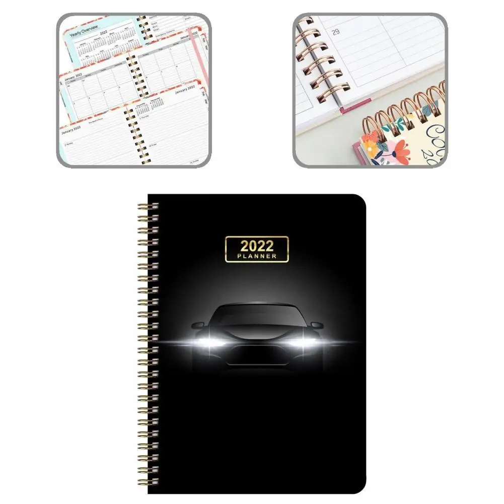 

Rounded Edge Durable Important Dates Schedule Book Paper 2022 Daily Plan English Edition for Recording