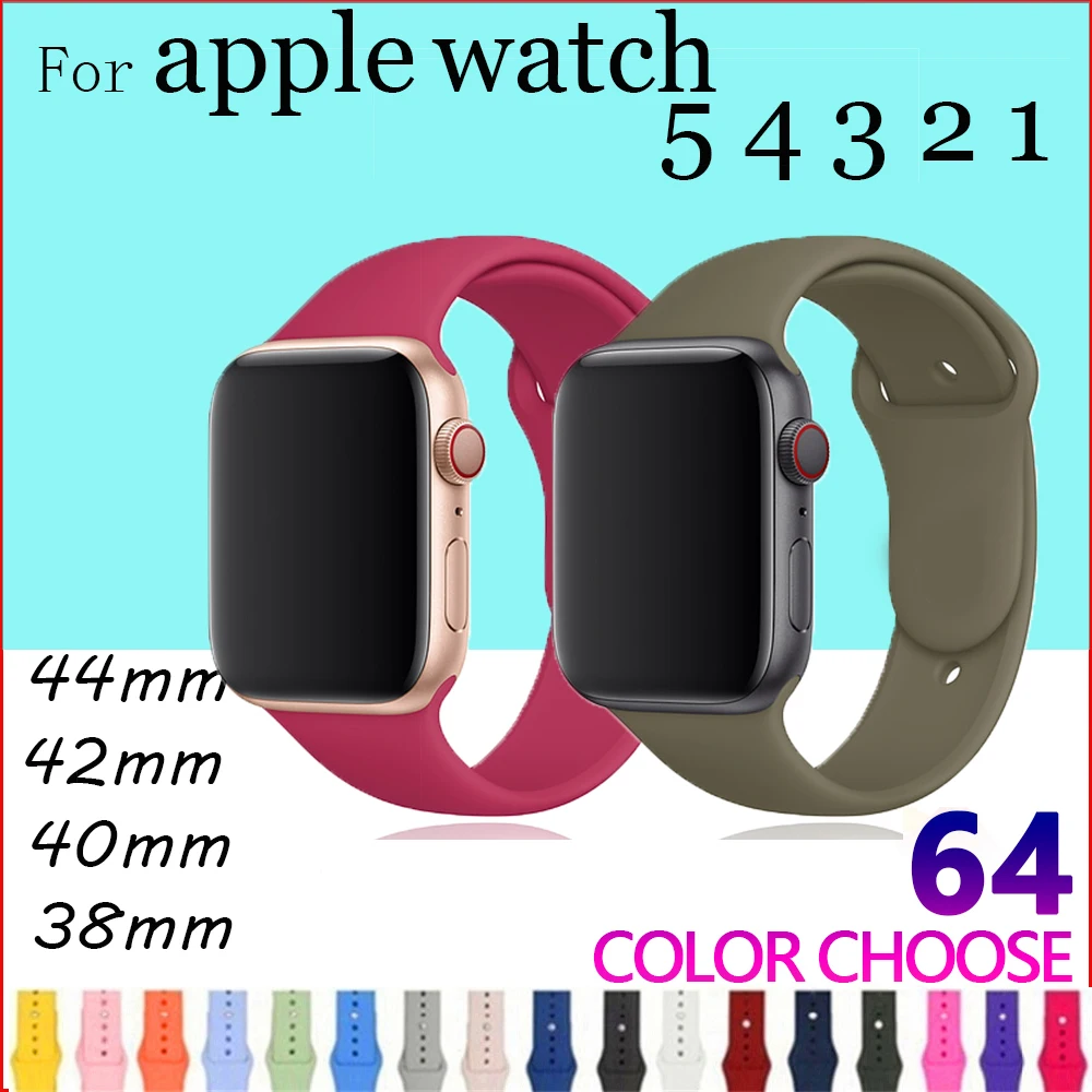 Ремешок для apple watch, ремешок для apple watch 5, 4, 3, iwatch, ремешок 42 мм, 44 мм, 38 мм, 40 мм, браслет Correa, силиконовый ремешок для часов, ремень, аксессуары