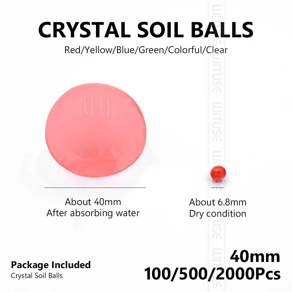 

2000pcs/lot Big Crystal Soil Mud Hydrogel Gel Kids Children Toy Water Beads Growing Up Water Balls Wedding Home Decor
