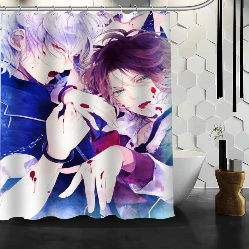 100% полиэстер ткань изготовление размеров под заказ DIABOLIK LOVERS аниме душ Шторы