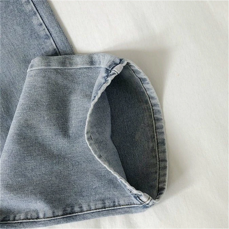 

Jeans Women Vintage Summer Ins High Waist Trendy Holes Leisure Harajuku Girls Streetwear All-match Basic Womens Wide Leg Trouser
