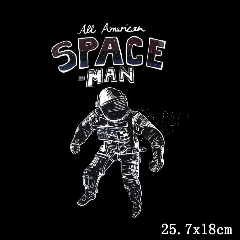 Prajna Space UFO Heat Transfer For Clothing Printed Earth Iron-on Thermal Stickers Hippie Transfers Applique Stripes Accessories | Дом и сад