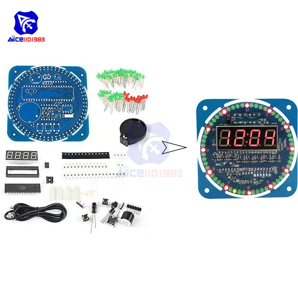 Часовой модуль diymore DS1302 вращасветодиодный светодиодная электронная плата для