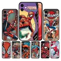 marvel spiderman spider man phone case for apple iphone 13 pro max 12 mini 11 7 8 plus 6 6s x xs xr 5 5s se2 funda cover coque