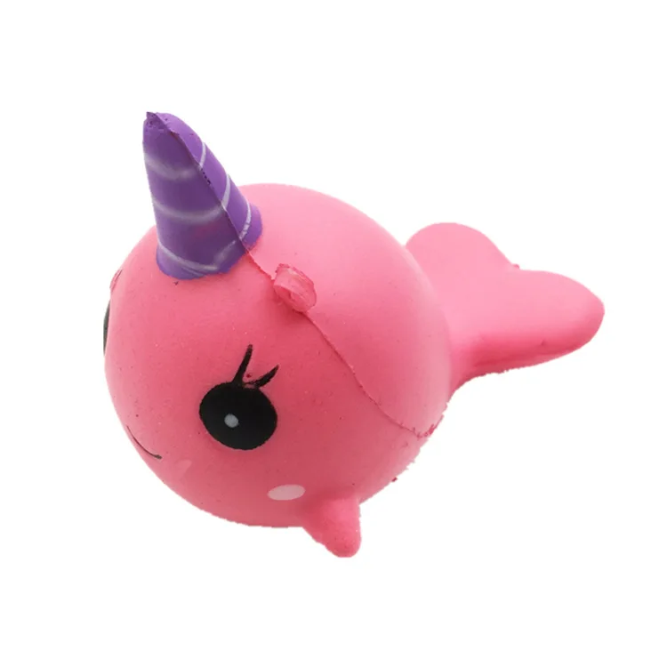 whale Мягкие медленно растущие мягкие игрушки милые Kawaii Jumbo большой розовый единорог мультфильм животных мягкие игрушки Jumbo - Цвет: whale