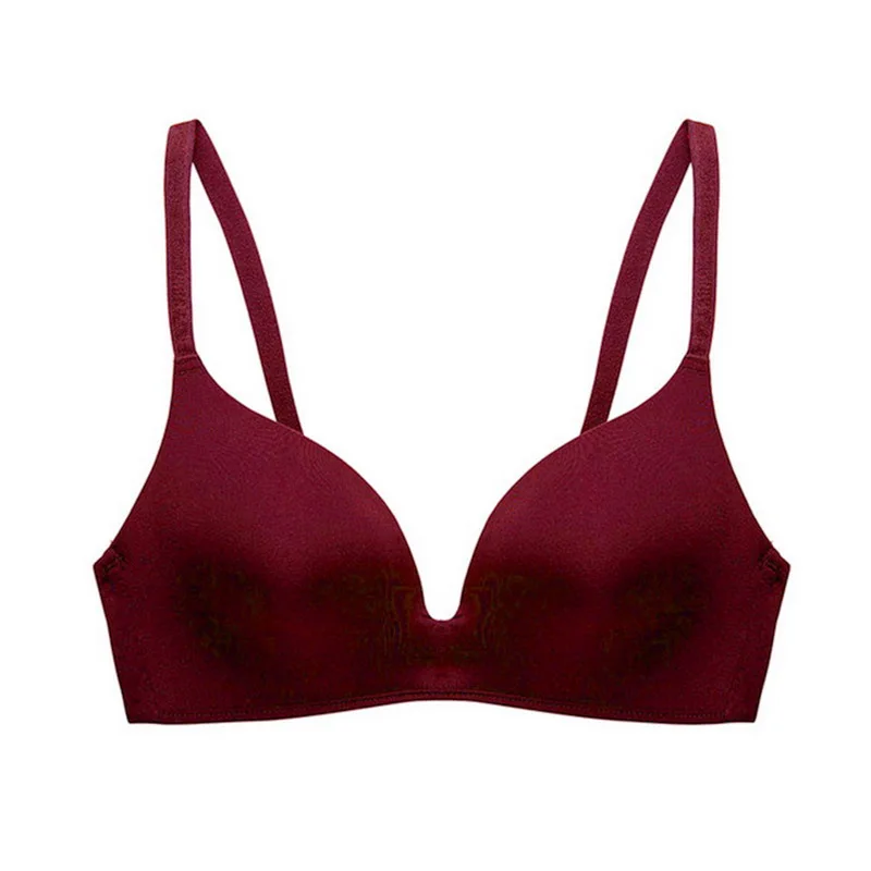 

Wireless Push Up Bra Solid Color Seamless Soft Bras For Women Double Breasted Sexy Lingerie Comfort Breathable Bralette