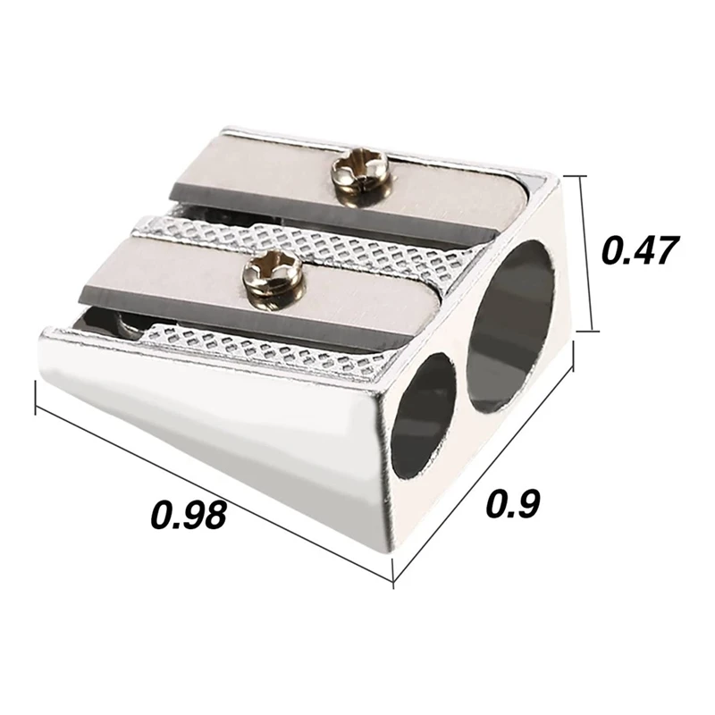 36 упаковок металлических точилок для карандашей серебристые ручные точилки из