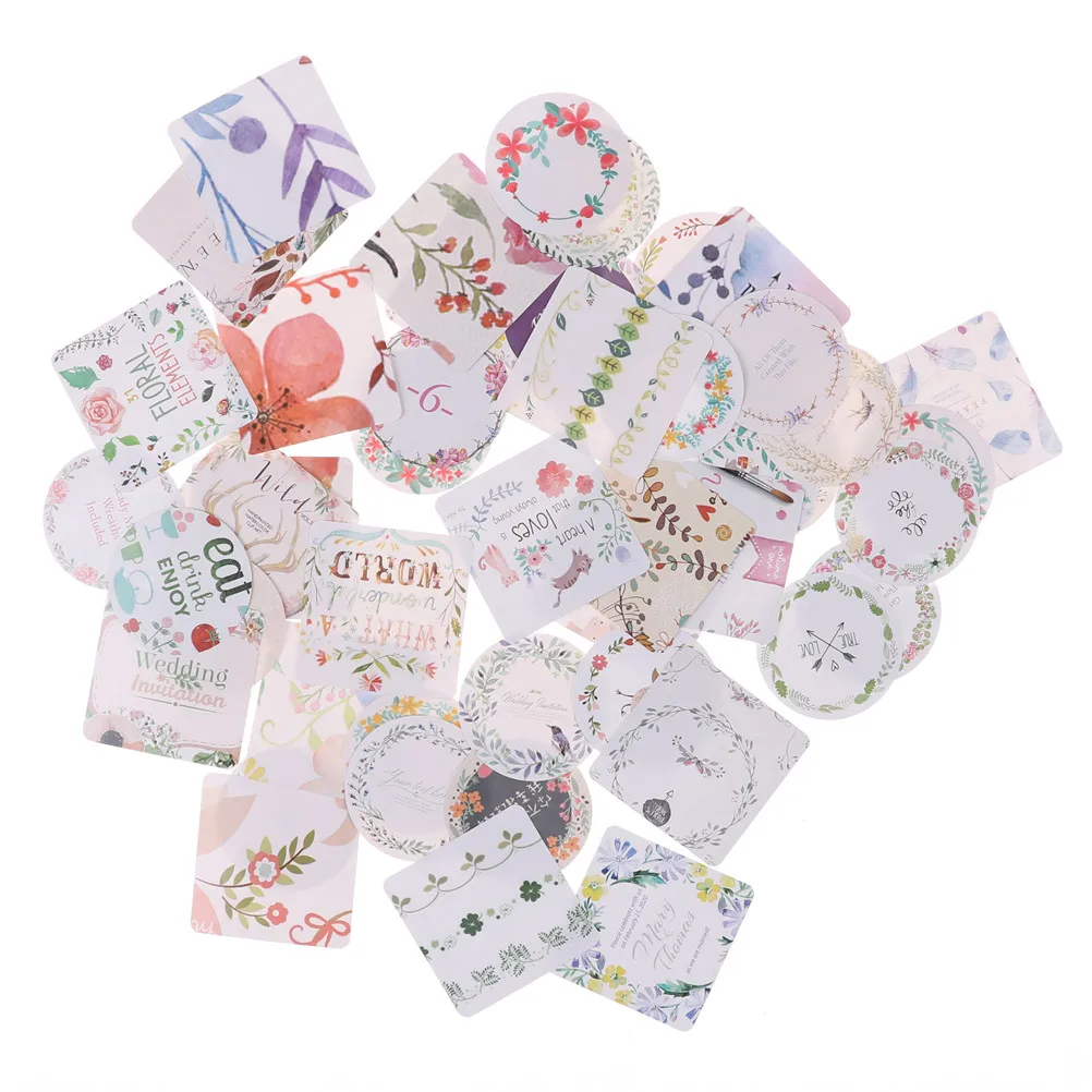

Mini Florid Plants Flower Paper Sticker Decoration Diy Diary Scrapbooking Seal Toys Sticker