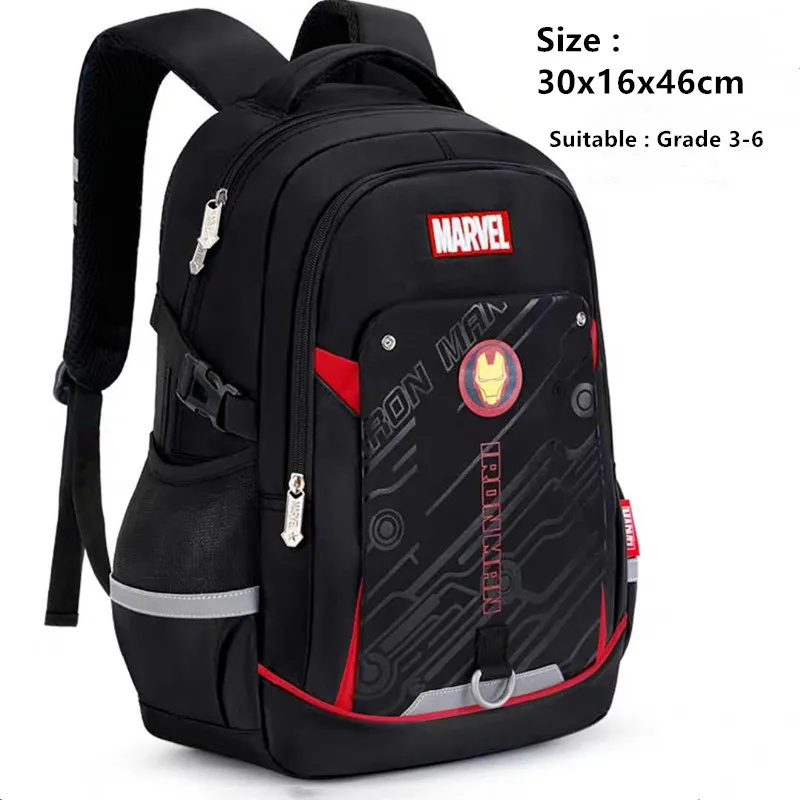

Disney Marvel School Bags For Boys Spider Iron Man Captain America Sudent Shoulder Backpack Large Capacity Water Proof Mochila