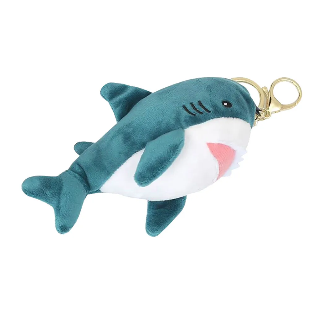 Мини милые плюшевые игрушки морских животных - акула, мягкая наполненная кукла, рюкзак с ключиками, украшения, подарок на день рождения для детей.